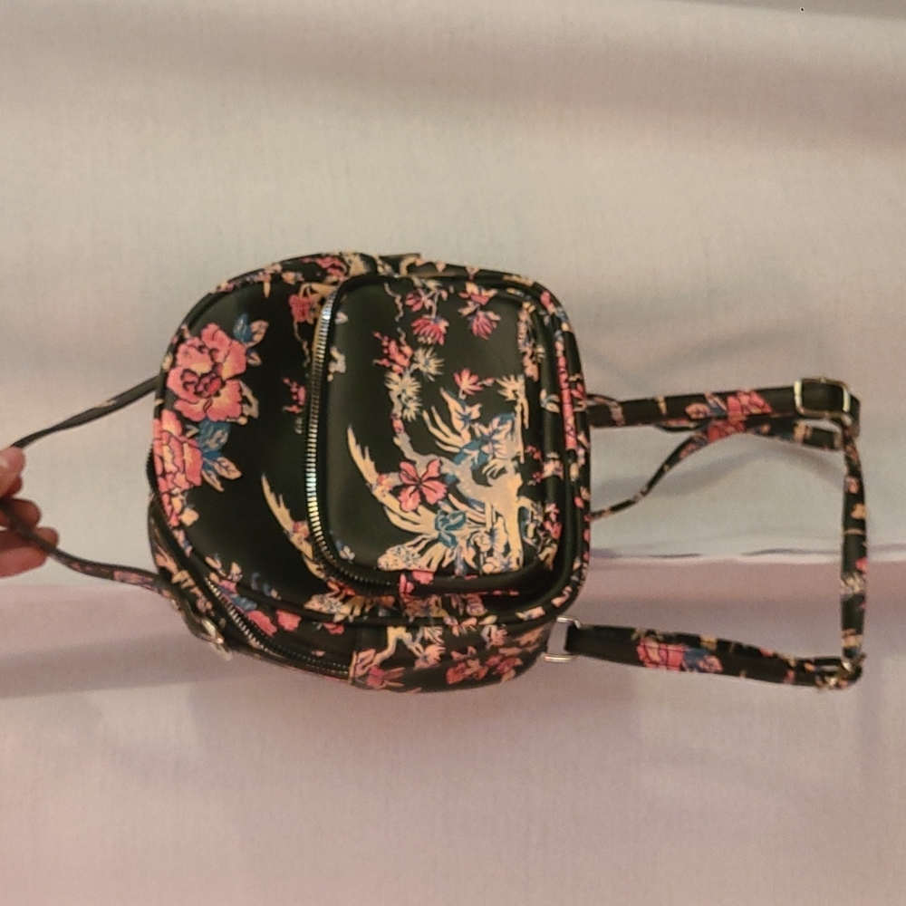 Charming Charlie floral convertible mini backpack